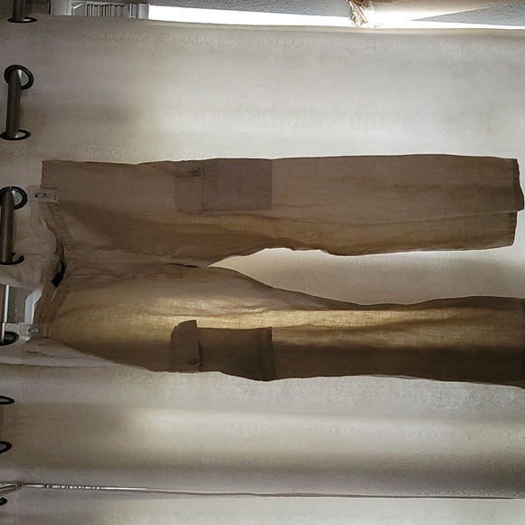 Leisure drawstring khaki pants - Picture 2 of 3